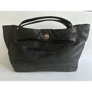 Kate Spade NY Sutton‎ Place Willa Tote Bag Black Leather Quiet Luxury Old Money
